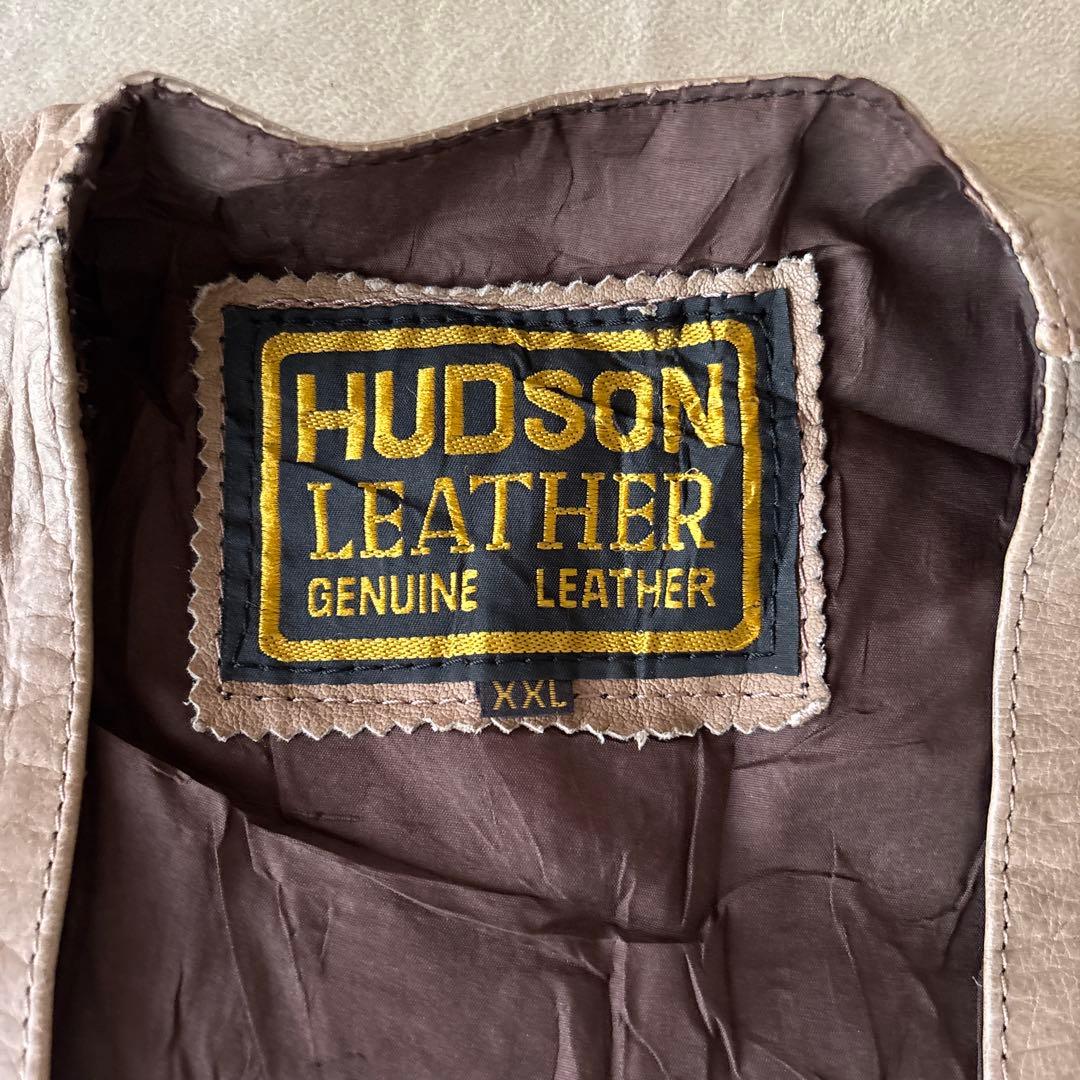 HUDSON LEATHER フリンジ レザージャケットXXL￼スナップボタン