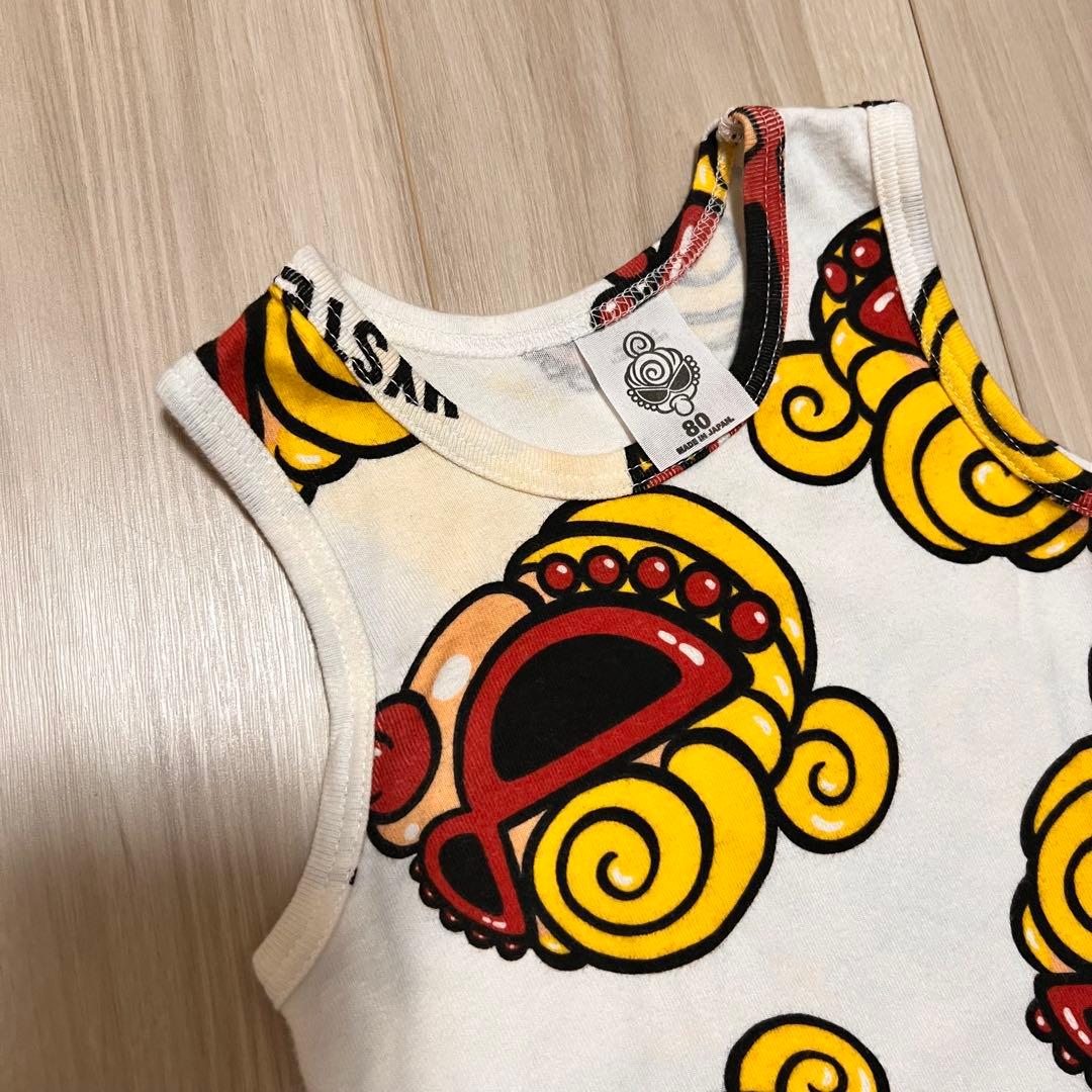 ヒステリックミニ ヒスミニ ノースリーブロンパース ロンパース 80