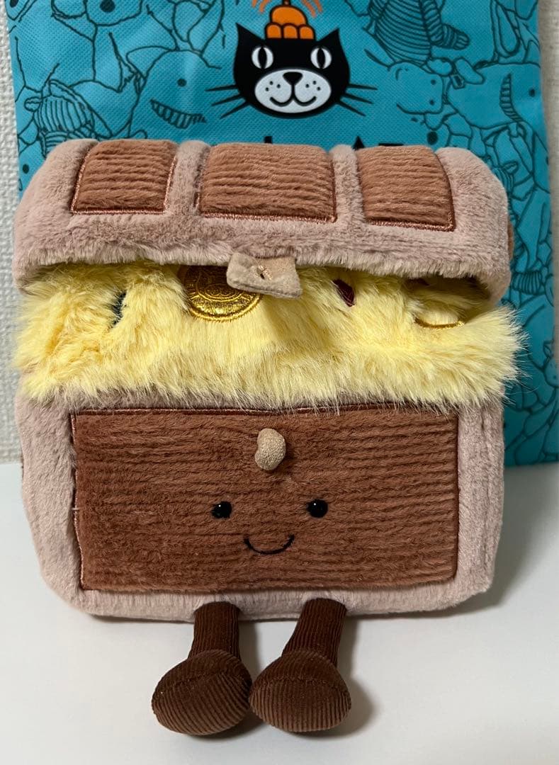 jellycatジェリーキャット 宝箱 お宝 宝石 ぬいぐるみ トレジャー