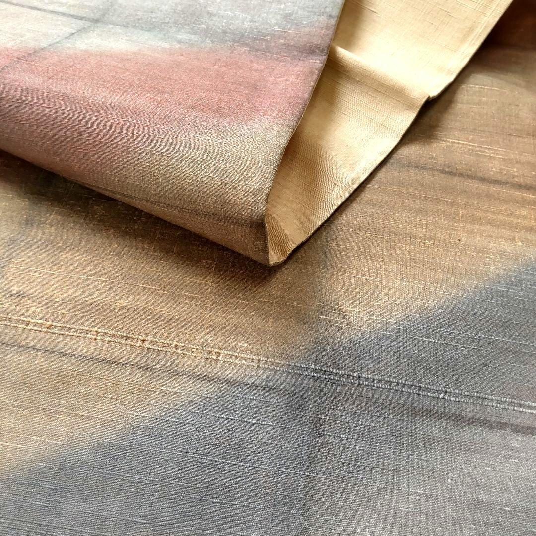 洒落袋帯】やわらかくにじむ色彩◎和紙風の質感 くすみパステル 456cm