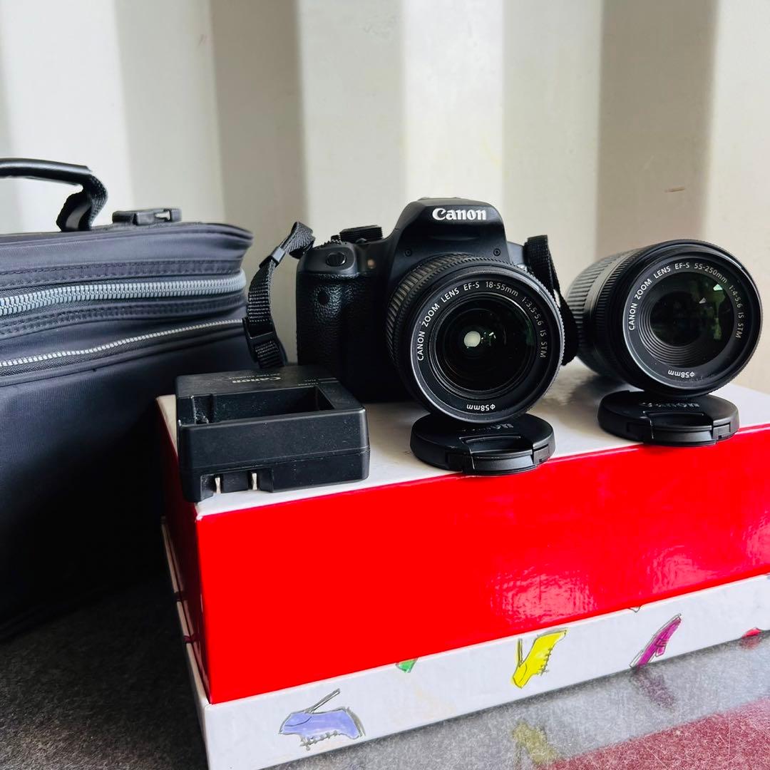 580美品！CANON EOS Kiss X7i 黒 一眼レフカメラセット✨ キヤノン（Canon） Canon EOS kiss X7i EF-S 18-135mm レンズセット