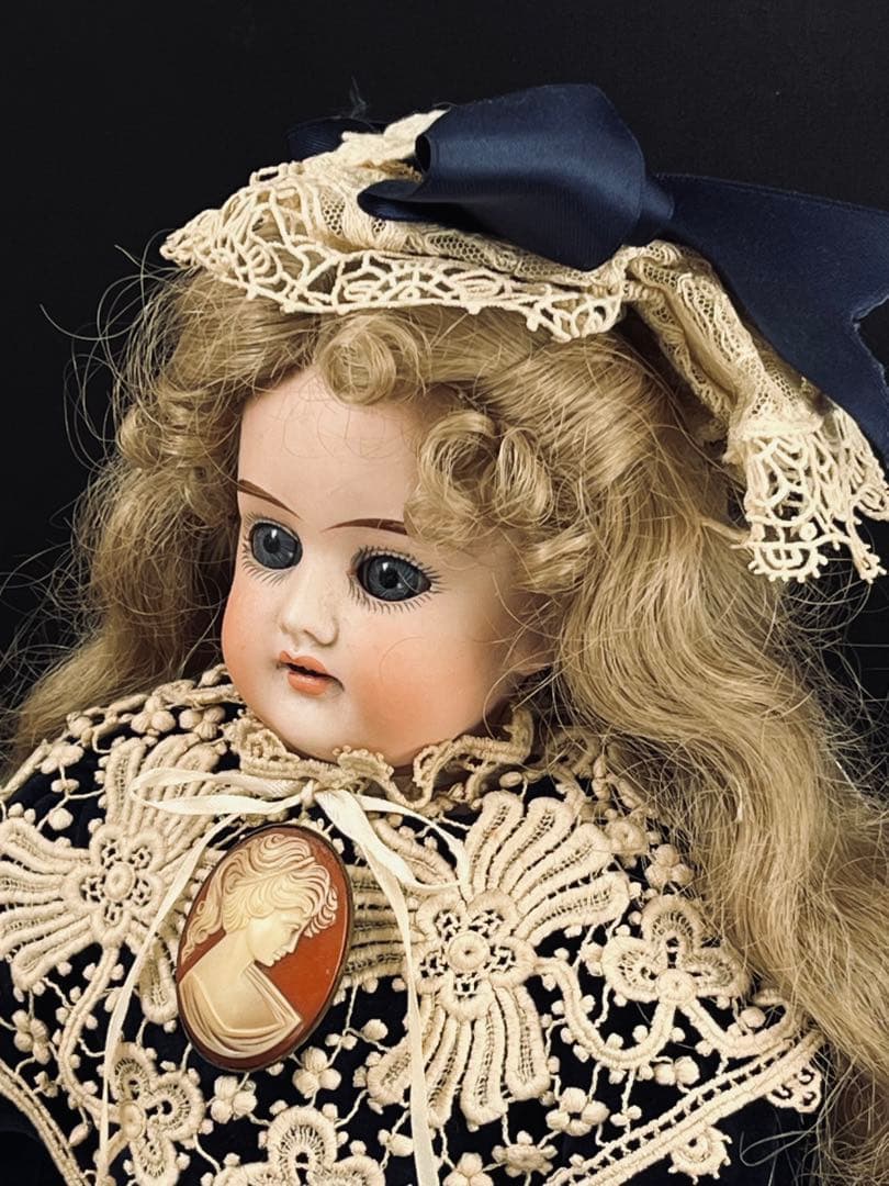 Germany刻印 44㎝ アンティークビスクドール ロングヘア 難あり - メルカリ