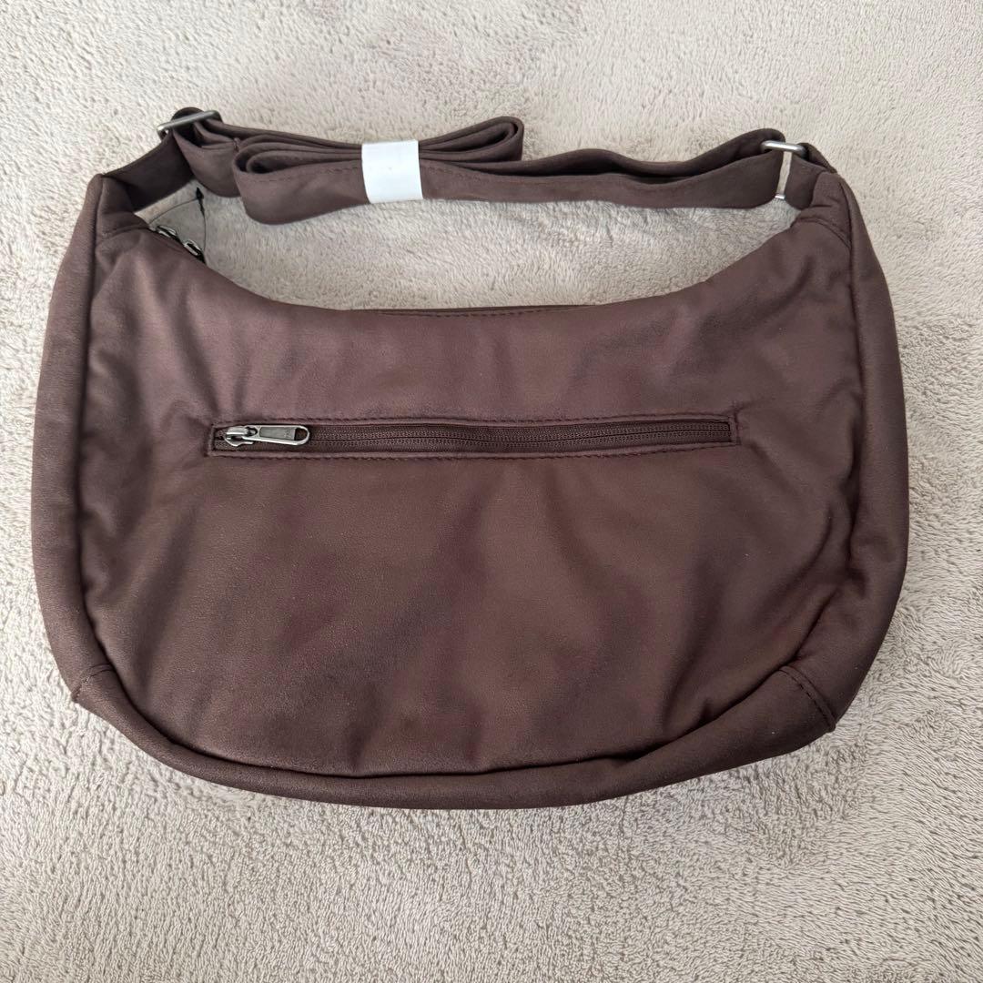 韓国限定】ザノースフェイス ホーボーバッグ ブラウン スウェード SD