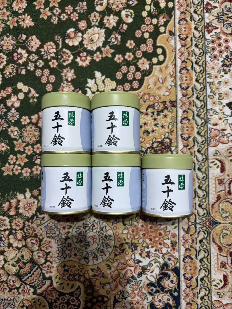 丸久小山園　五十鈴 40g 5缶セット 抹茶 宇治 丸久小山園 金輪 40g 缶詰（きんりん） 濃茶 薄茶 茶道 京都