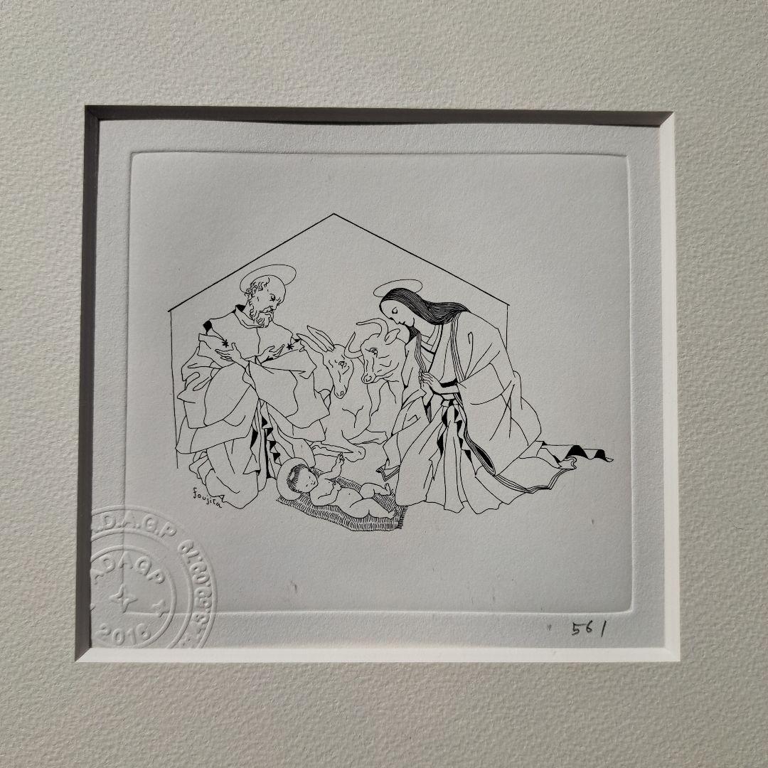 藤田嗣治 「キリスト生誕」 銅版画 シャーマンコレクション - メルカリ
