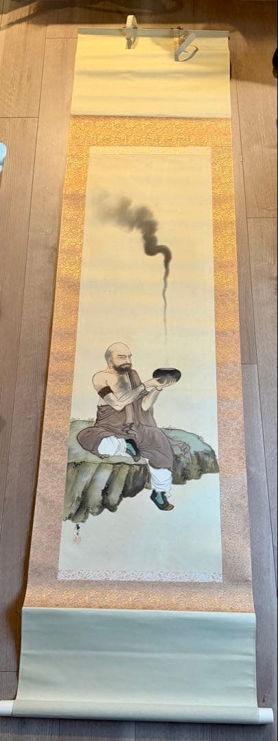 掛軸 香をきく達磨　浦田廣香（うらた ひろか）