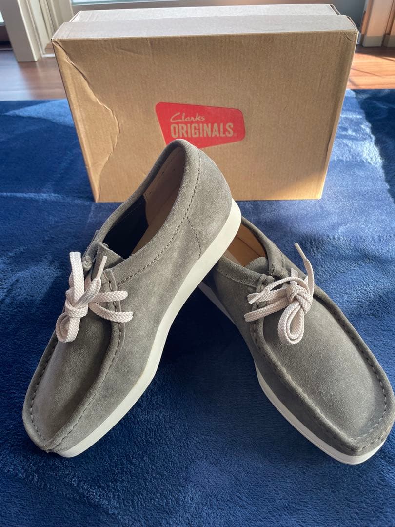 未使用】クラークス ワラビー エアリアル グリーン スエード UK6 1/2