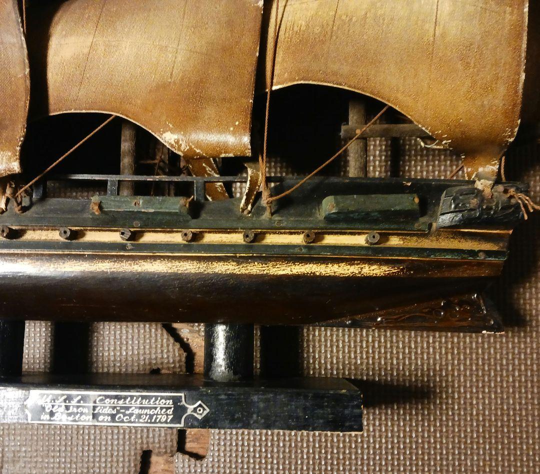 アメリカ軍艦の 船 置物 レトロ傷汚れあり - メルカリ