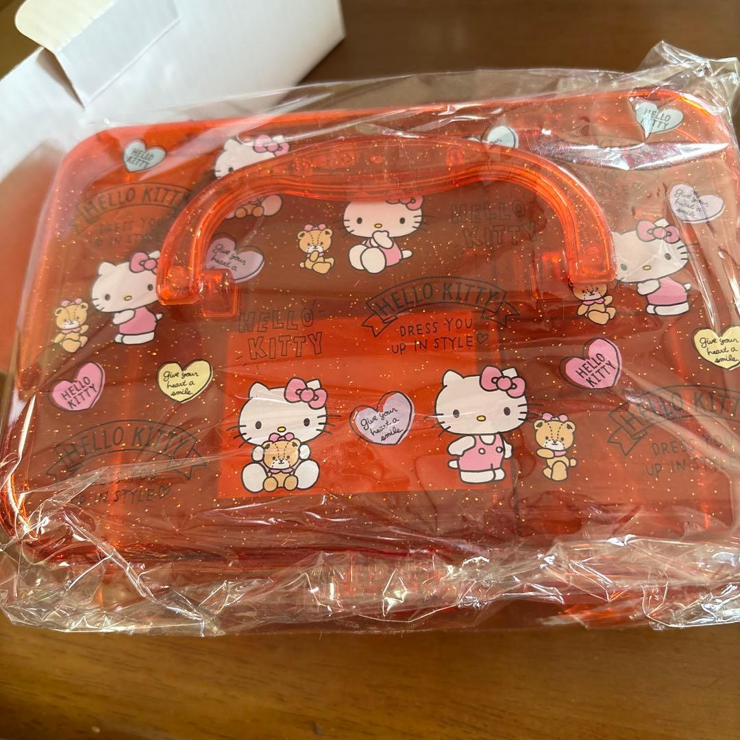 希少 レア サンリオ キティ タイニーチャム 小物入れ ケース ハローキティ クリア小物ケース（I Love Hello Kitty）｜サンリオ