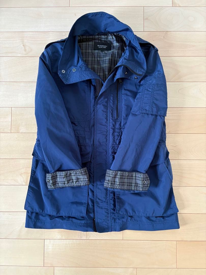 BURBERRY BLACK LABEL ネイビー ナイロンジャケット BURBERRY BLACK LABEL】バーバリーブラックレーベル トラック
