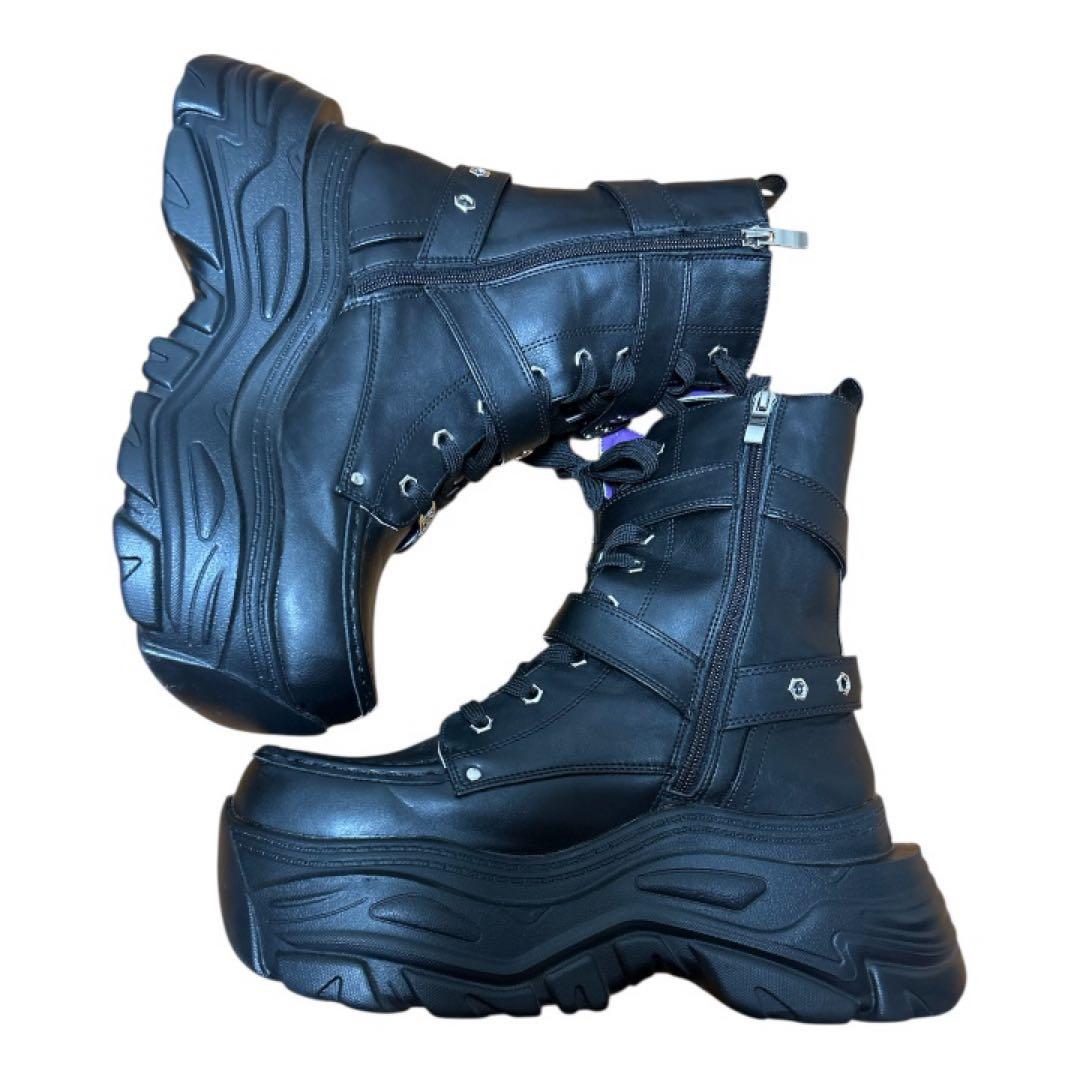 ヨースケ YOSUKE 厚底ブーツ ソール高さ8cm パンク 地雷系 Y2K - メルカリ