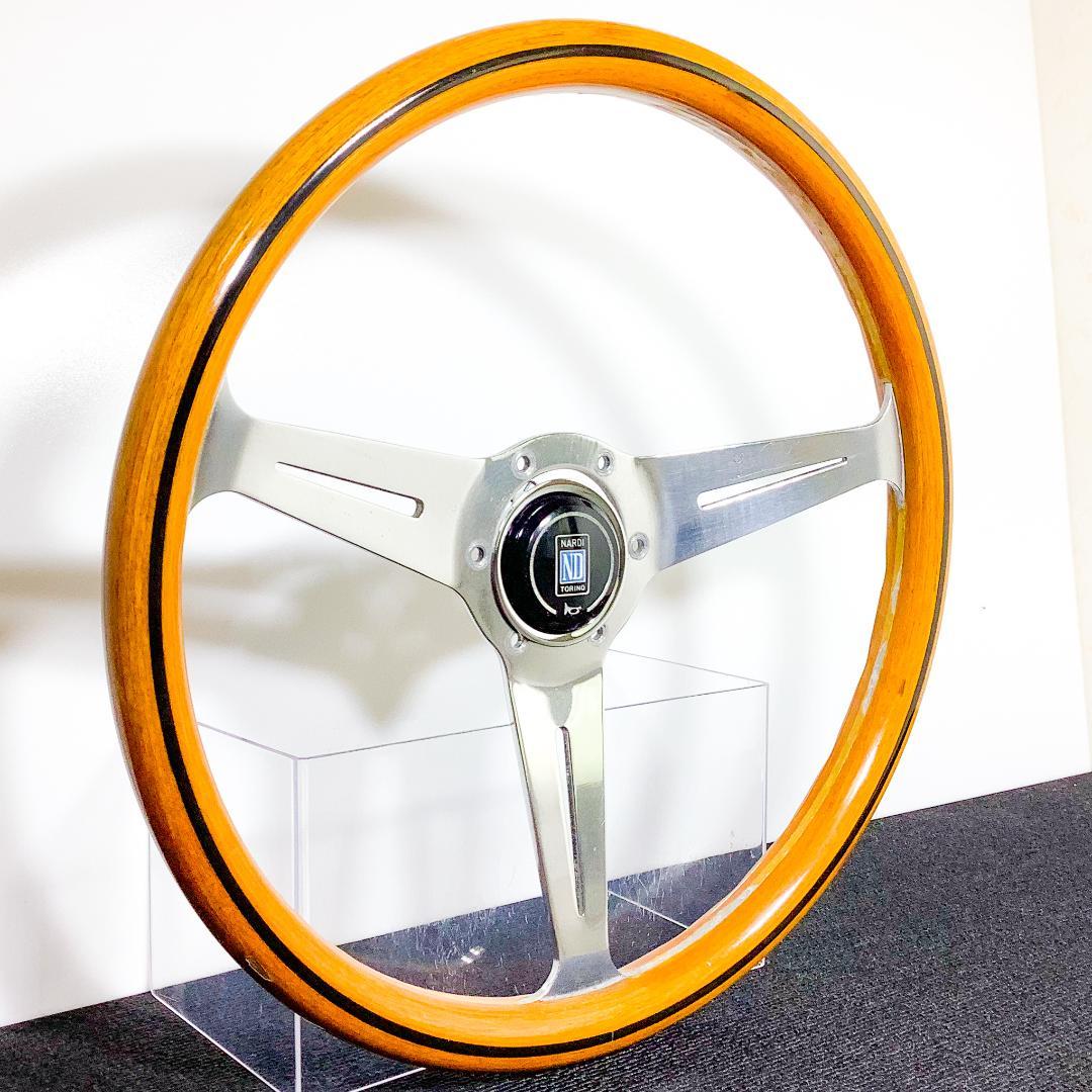 ナルディ クラシック ウッドステアリング 36.5φ 純正ホーンボタン ネジ付