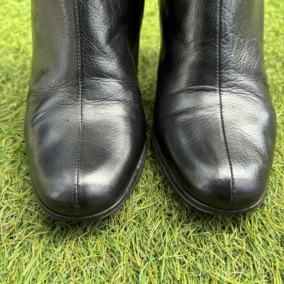 GUCCI グッチ インターロッキング GG ロングブーツ 黒 レザー 本革