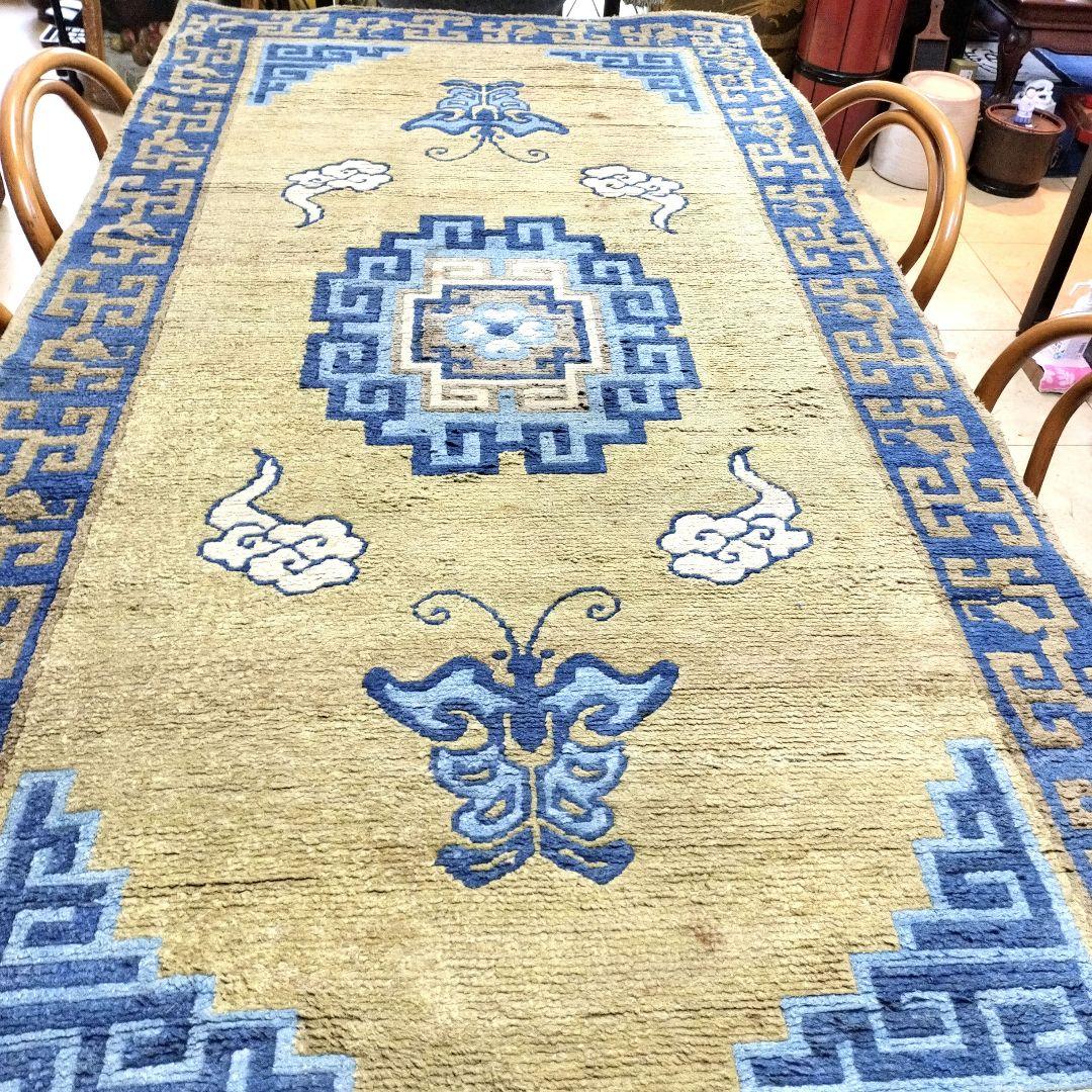 Beri７７７様　緞通　絨毯　古い敷物ラグ 楽天市場】ラグ 厚手 （エリーゼ）すべり止め付 アンティーク ベージュ