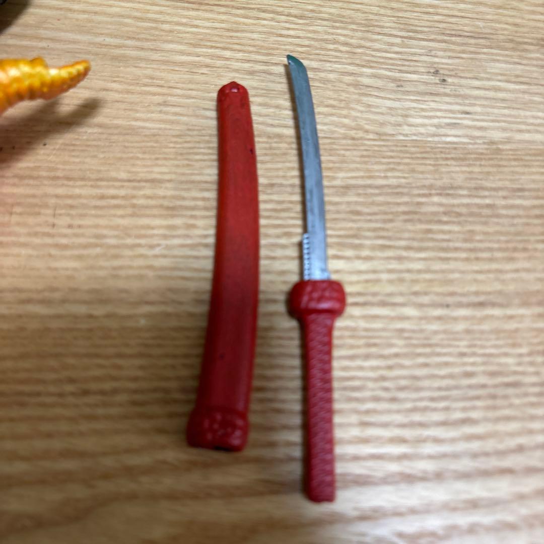 バンダイ 変身忍者嵐 ソフビ 面取れ 1972年 当時物 刀レプリカ 石森章太郎