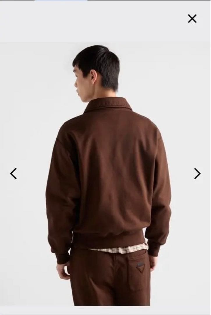 PRADA プラダ コットンフリース ポロシャツ L - メルカリ