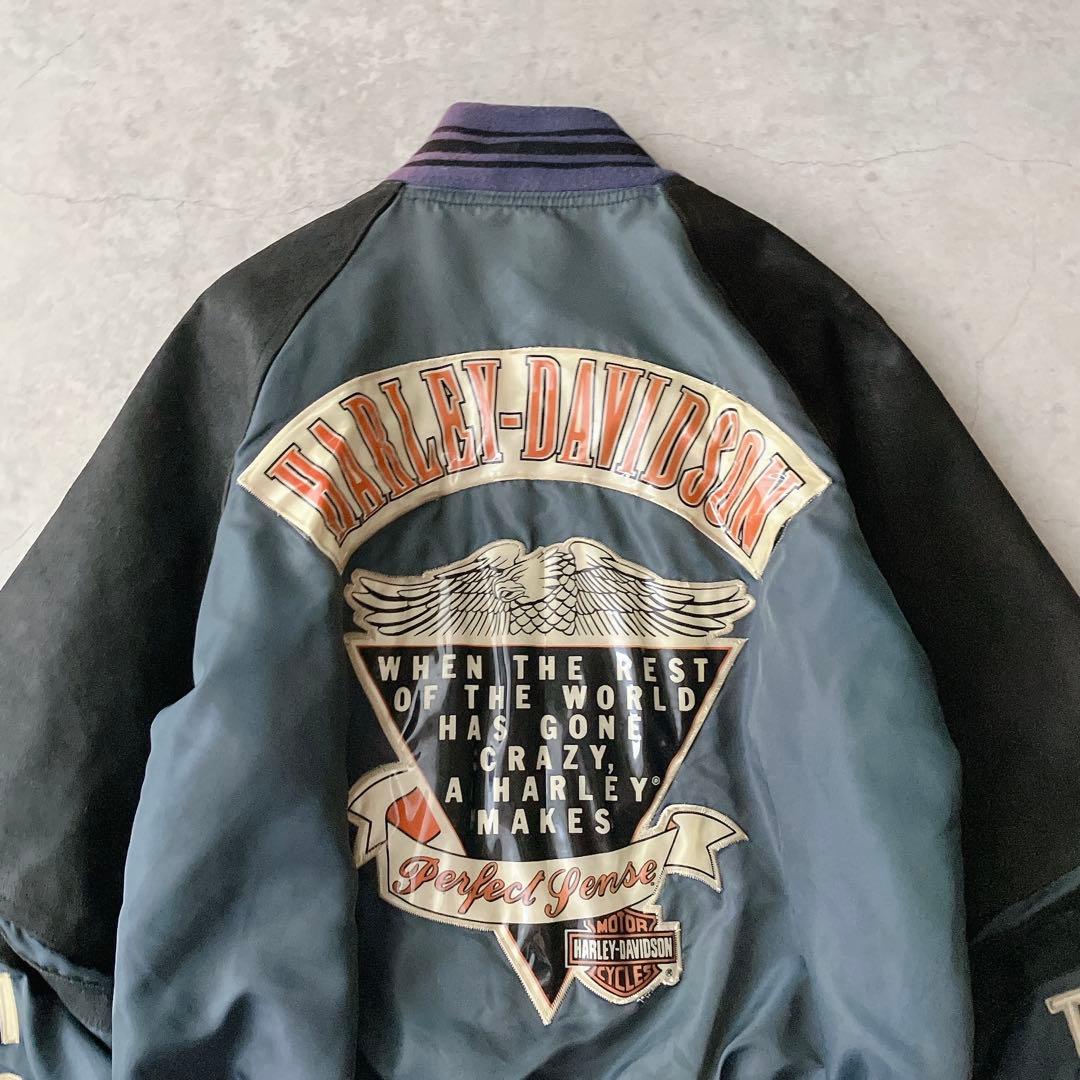 希少 90s Harley-Davidson 90周年記念スタジャン ビンテージ - メルカリ