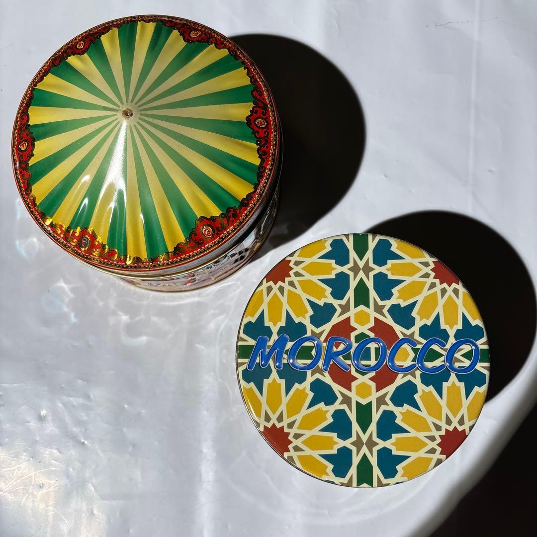 海外空き缶 2点 メリーゴーランド缶 モロッコ空き缶 - メルカリ