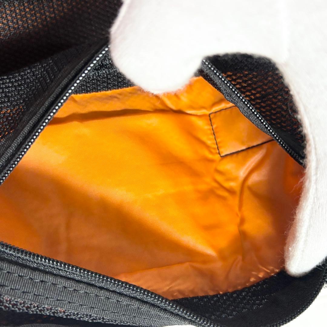 極美品】PORTER ブラック ジッパーポーチ タンカー ダブルファスナー