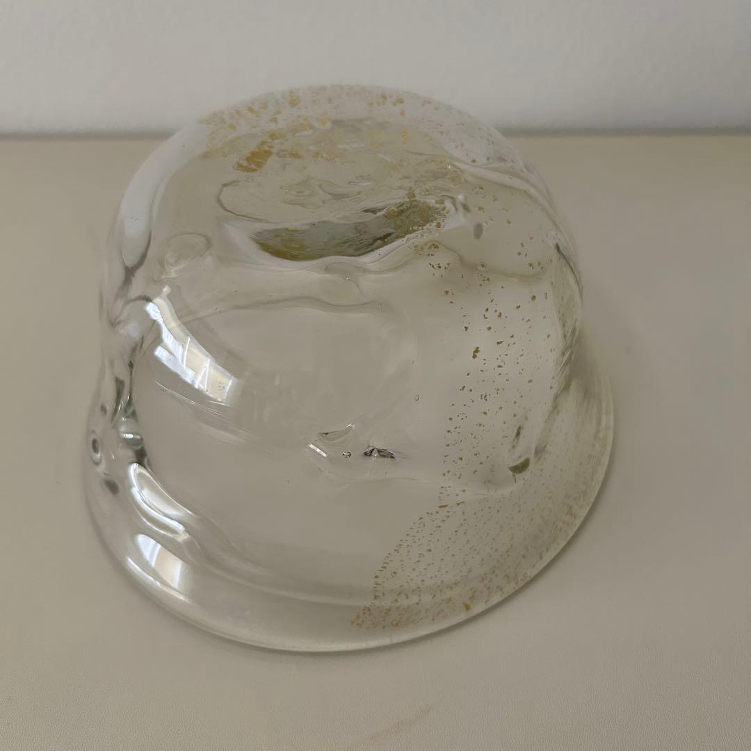 貴重・未使用】稲嶺盛吉 初期作品 琉球ガラス ガラス鉢 大山工房時代