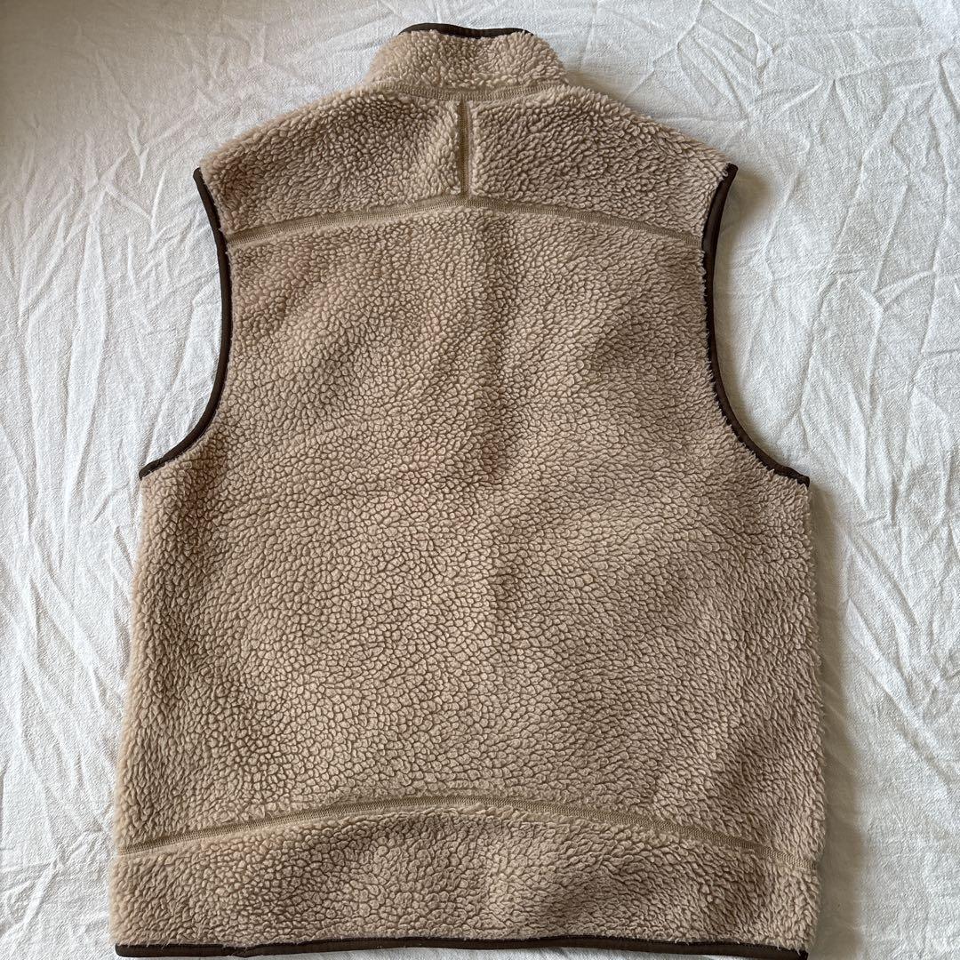 00s パタゴニア フリースベスト ベージュ ブラウン レトロx 23045