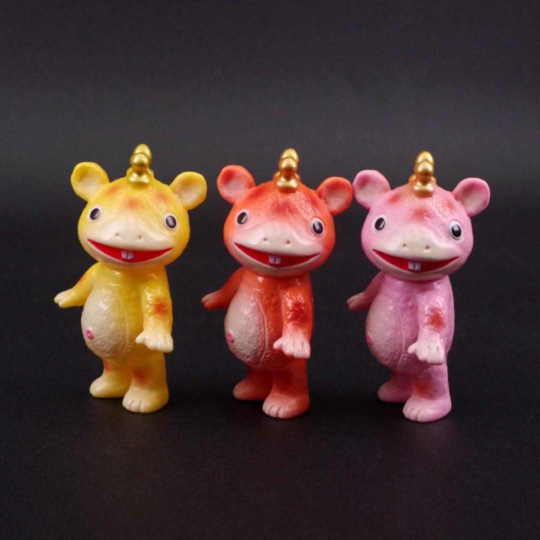 ブルマァク ちびブースカ イエロー オレンジ ピンク 3色セット ソフビ