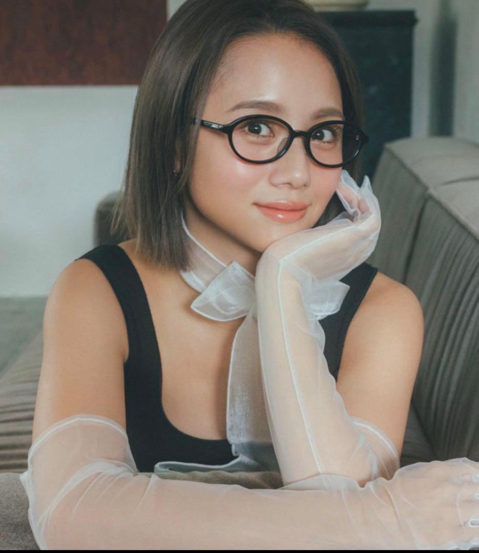 ほぼ未使用　Zoff AOI HARA 伊原葵　コラボ　オーバルメガネ 人気モデル/クリエイターの伊原 葵さんとコラボレーション