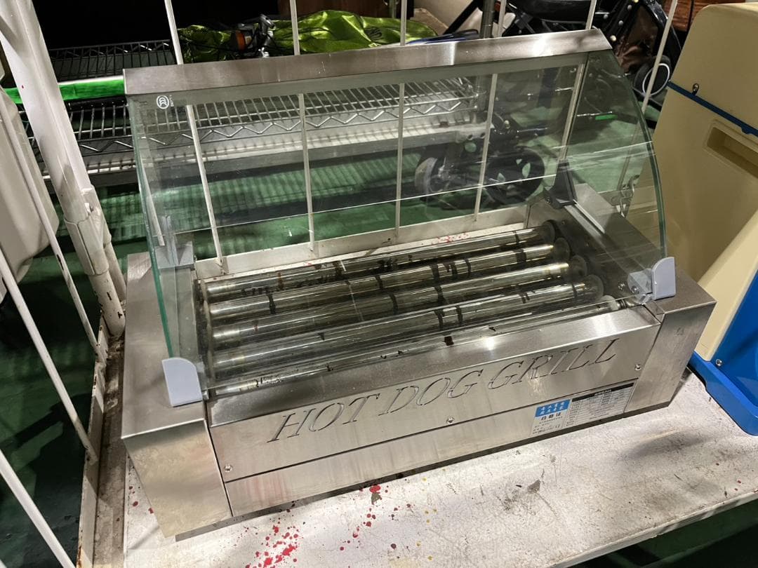フランクフルト・ホットドッグ回転ローラー付き焼き器 楽天市場】☆即納・フランクフルト・ホットドッグ回転ローラー付き焼き
