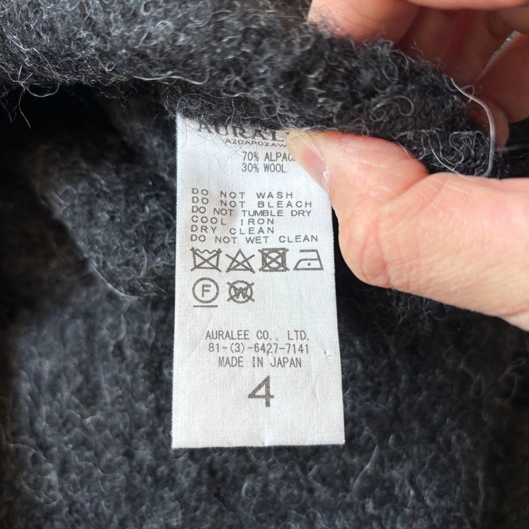 美品 AURALEE アルパカ ウール ニット サイズ4 セーター チャコール