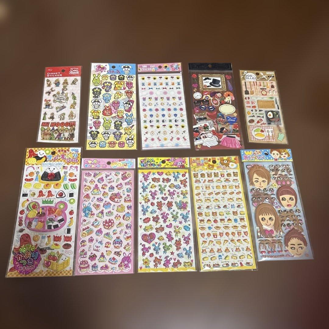 キャラクターシール レトロ　レア　10シートセット カラフルキャラクターシール10シートセット - メルカリ
