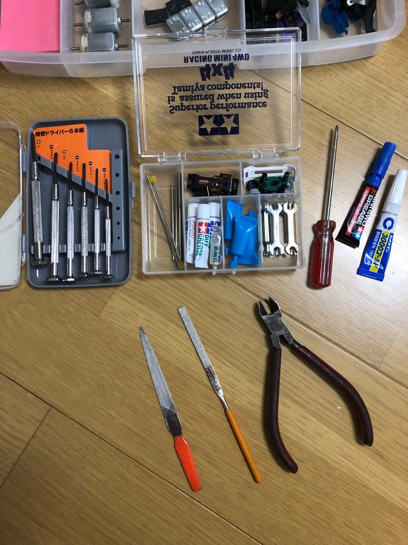 フホマノ様専用 ミニ四駆 引退セット車両5台とパーツ・工具収納セット