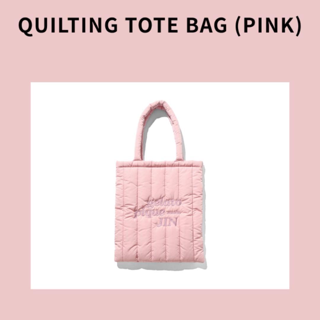 btsジェラートピケ トートバッグ ピンク ジン コラボ BTS JIN ジェラートピケ トートバッグ ピンク ジン コラボ ジェラピケ