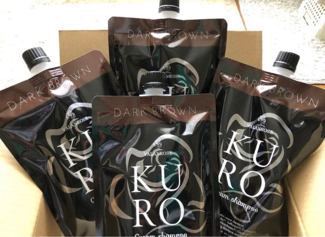 新品 バランスローズ KURO クリームシャンプー 4セット ダークブラウン