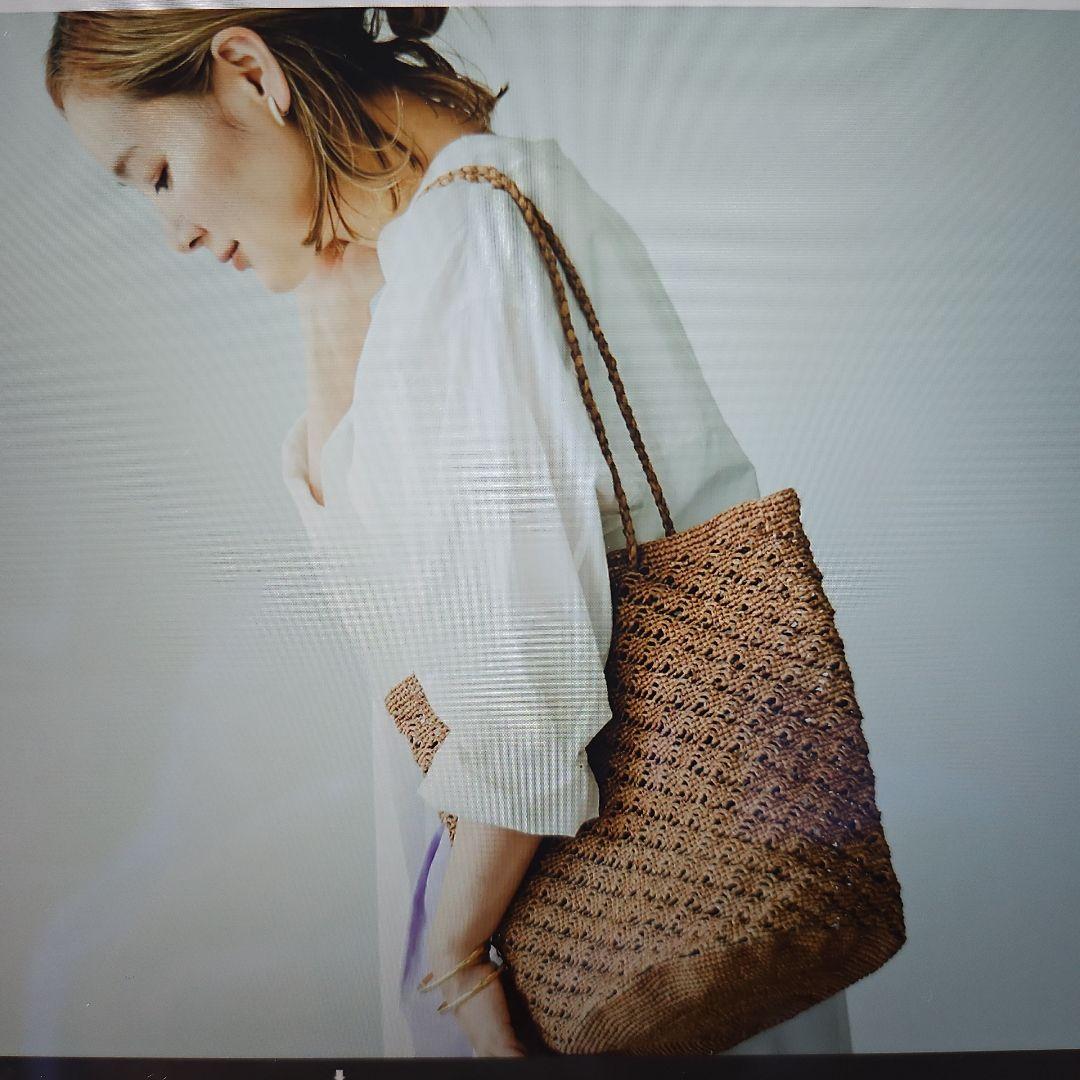 北欧暮らしの道具店ラフィアのトートバッグ ラフィアのトートバッグ（横長） - 北欧、暮らしの道具店