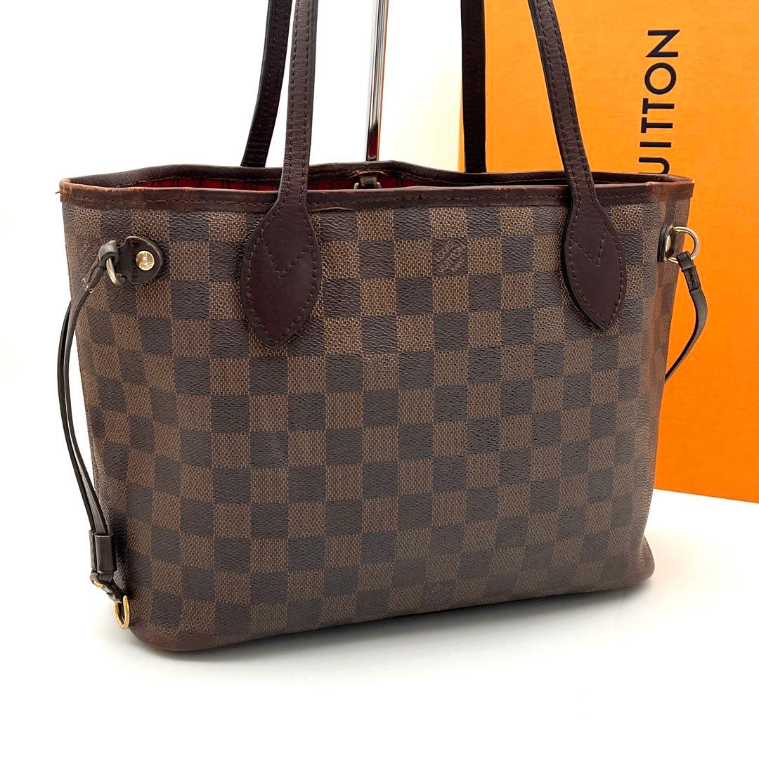 ルイヴィトン ダミエ エベヌ ネヴァーフルPM トートバッグ ブラウン