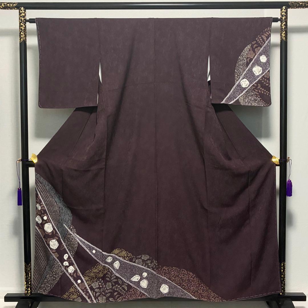 D319 訪問着 辻ヶ花 正絹 着物 袷 しつけ糸付き未使用極美品 - メルカリ