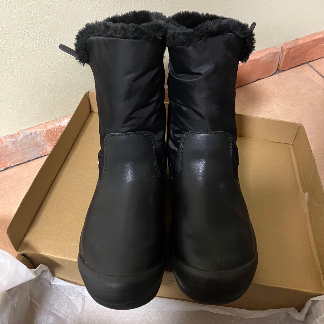 新品 ルコック 24.0cm 防水 レインブーツ スノーブーツ 黒 ブラック