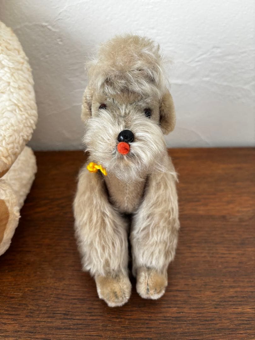 オランダ　蚤の市　犬　ぬいぐるみ　シュタイフ ヴィンテージ Steiff（シュタイフ） 犬 ぬいぐるみ（H13.5cm