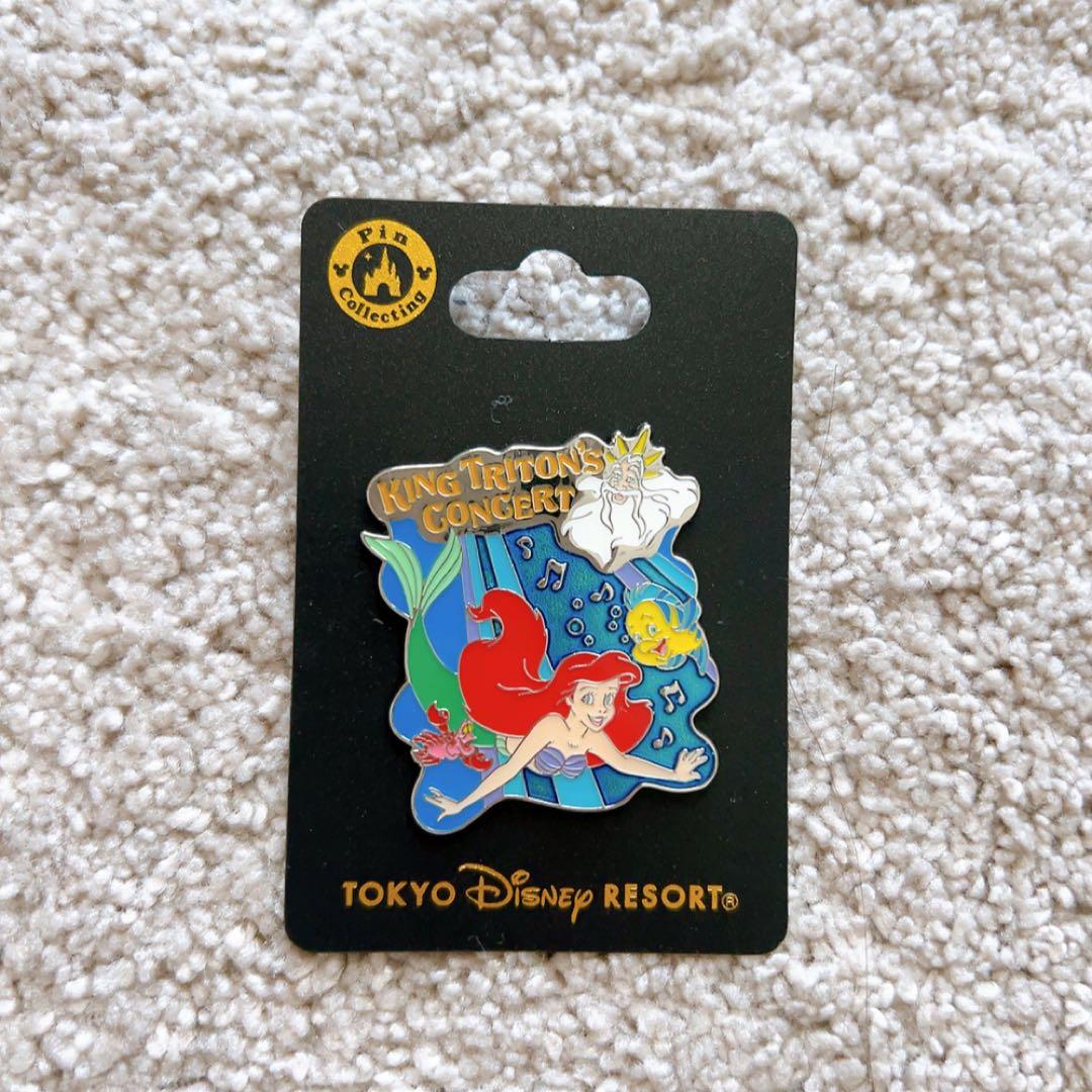 ラスト ディズニー ピンバッジ リドルマーメイド アリエル フランダー