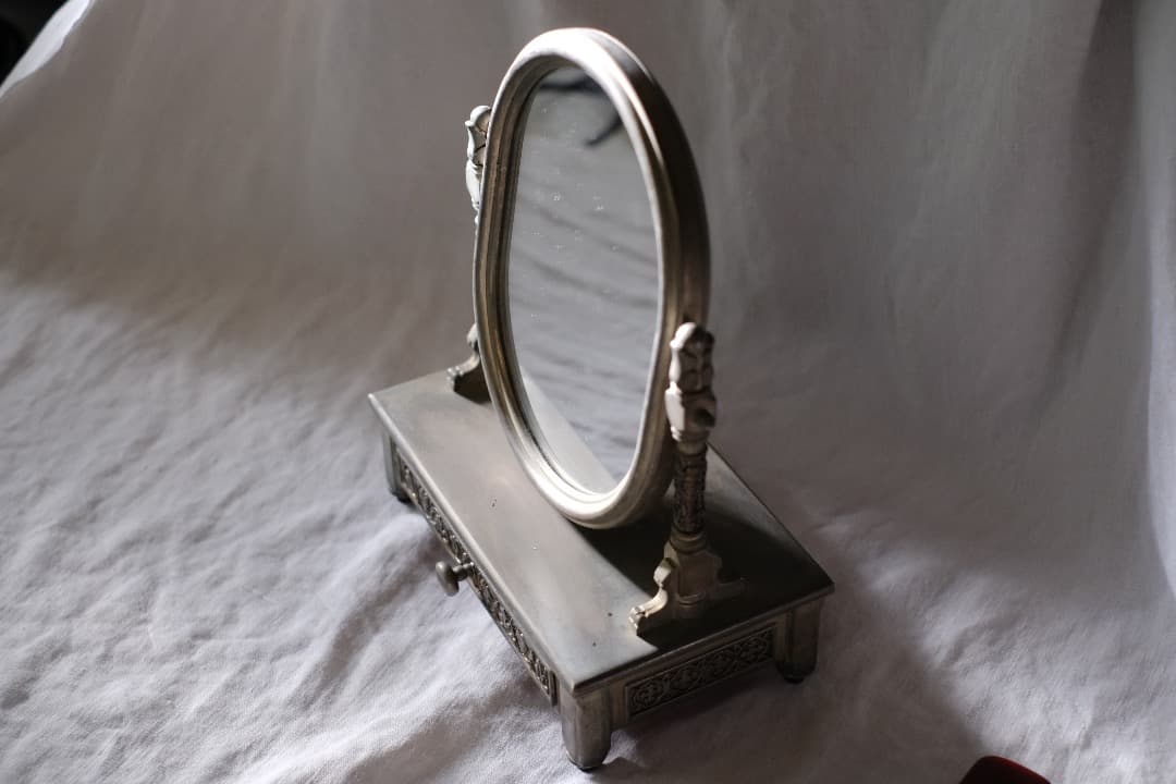 イギリスアンティーク｜デスクトップのドレッサー オールドパインドレッサー（鏡面台） 1890年代 イギリス