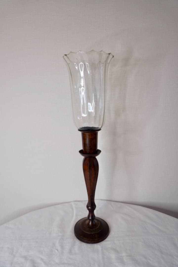 ヴィンテージ キャンドルホルダー ガラス燭台 丸い中空ガラスキャンドルホルダーティーライト燭台ホームオフィスの