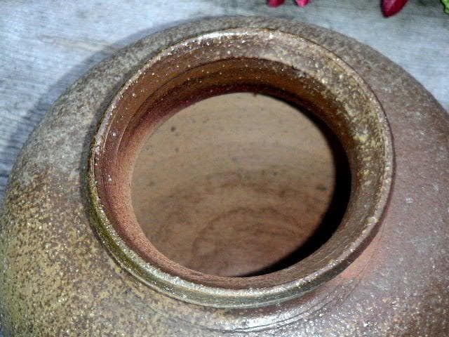 ♥各務賢周　焼締　壺　花瓶　備前　骨董　古玩