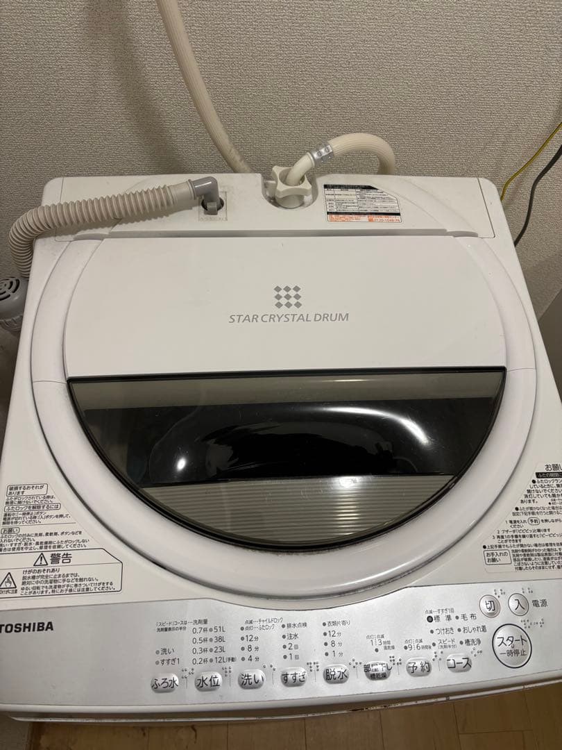 TOSHIBA STAR CRYSTAL DRUM 洗濯機本体 6kg - メルカリ