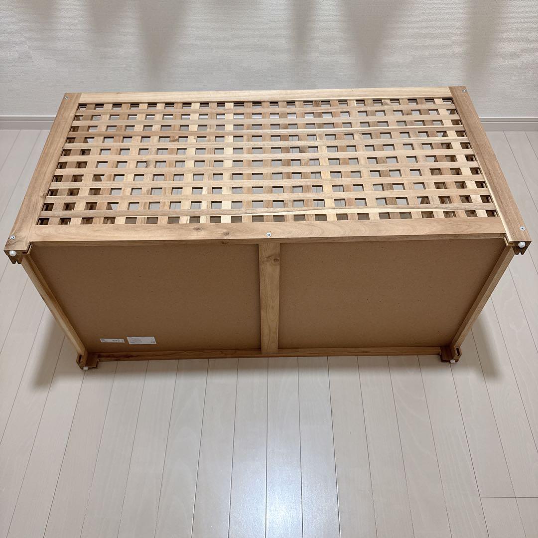 IKEA イケア HOL ホール テーブル 収納付き, アカシア材, 98x50