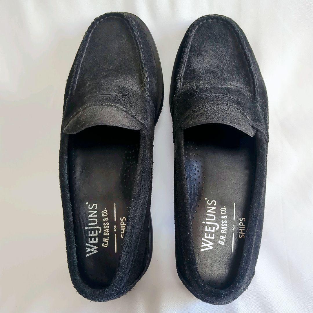 G.H.BASS weejuns ships別注 ローガンLOGAN 黒スエード