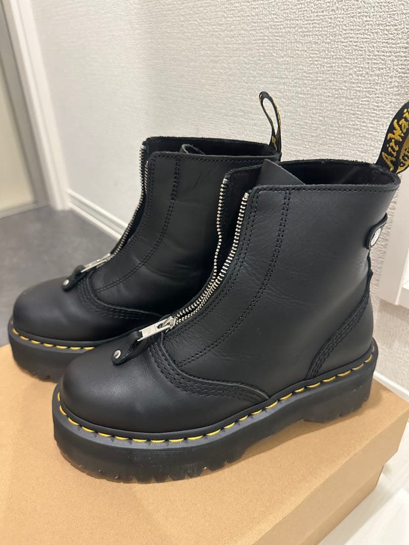 Dr. Martens ブラック ジッパーブーツ バウンシングソール - 靴正規 品