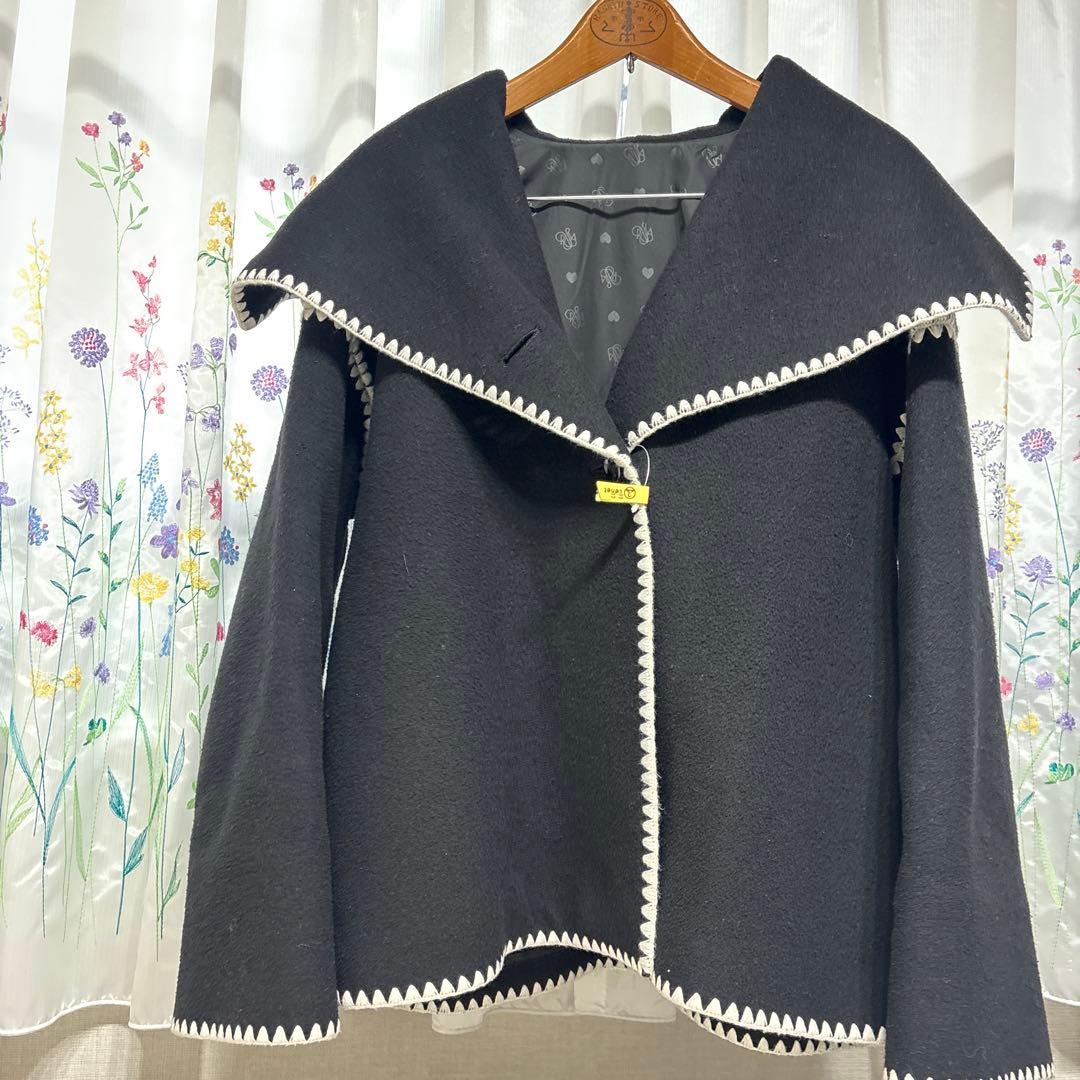 ロージーモンスター ハマグリ コート ウール ブラック 黒 - メルカリ