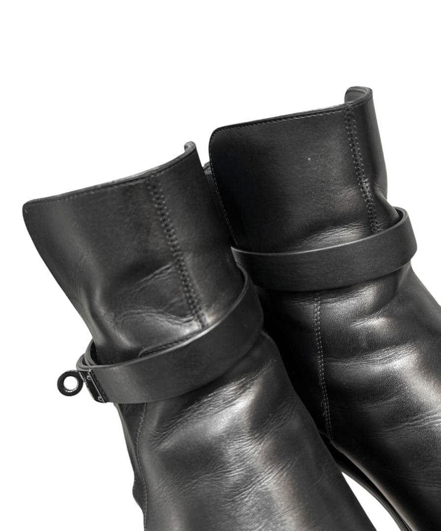 ソーブラック ケリーバックル HERMES ブーツ 《ヴェオ》 40.5