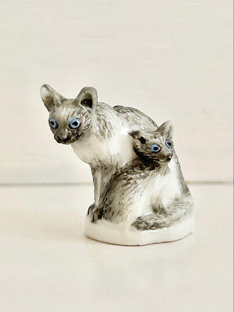 希少】アトラス 猫のフェーブセット ネコ フェーヴ フランス製陶器