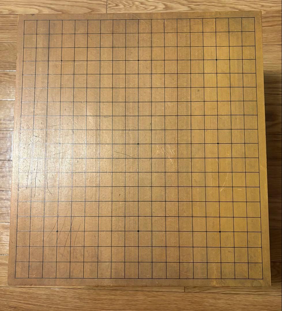 囲碁盤と碁石セット 脚付き ヘソあり アンティーク - メルカリ